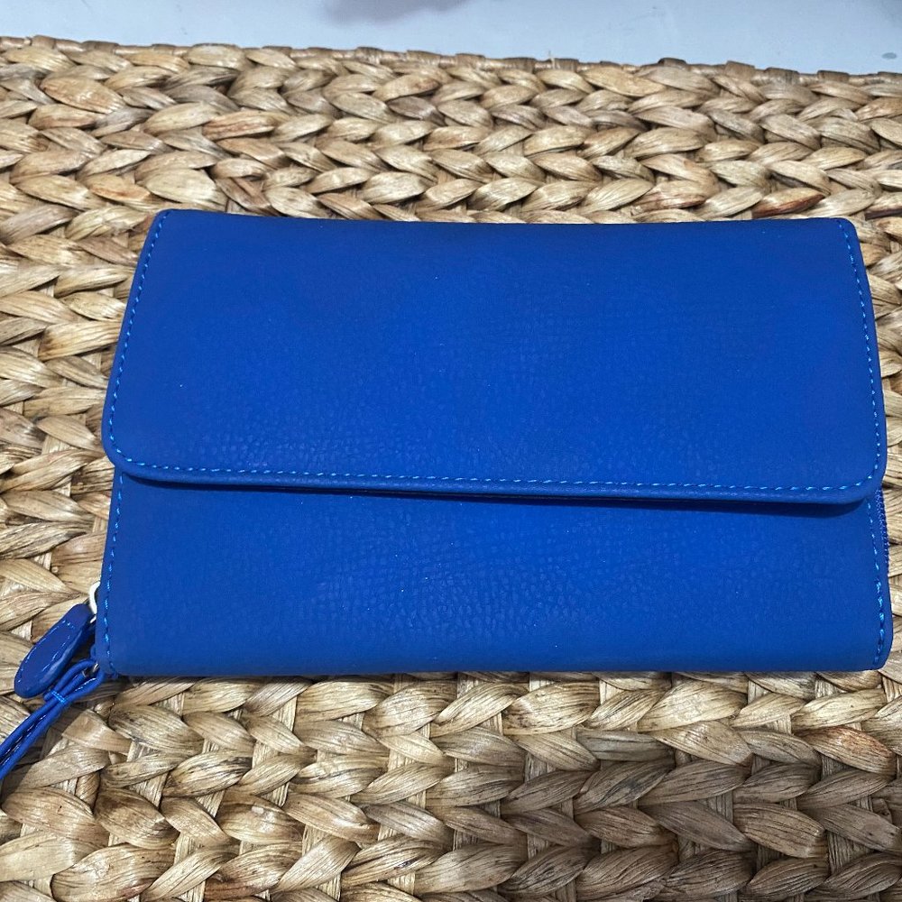 Pretty blue soft Clutch/wallet